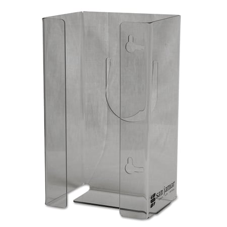 San Jamar Clear Plexiglas Disposable Glove Dispenser, Single-Box, 5 1/2w x 3 3/4d x 10h G0803